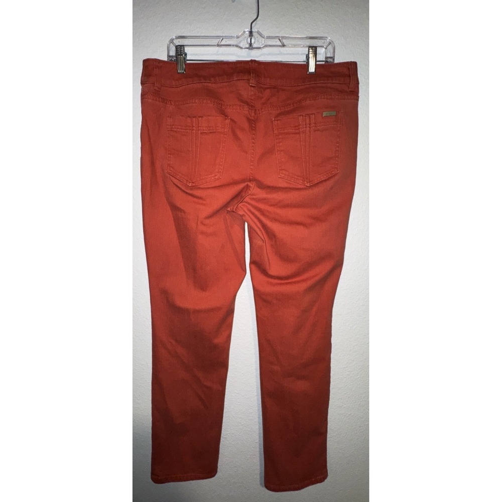 Chicos  Women's So Slimming Jeans Size 2 Chicos 12US Deep Coral  Burnt Orange - Picture 5 of 16